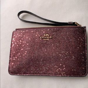 NWOT Glitter Coach Wristlet